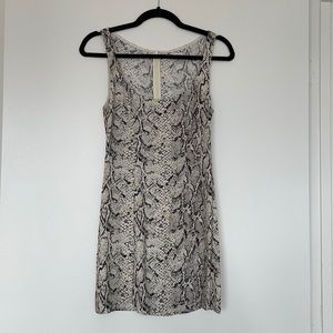 Reformation Snakeskin Print Mini Dress